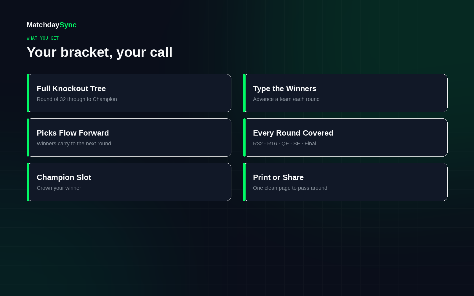 BracketSync — World Cup 2026 Predictor & Wall Bracket — view 4