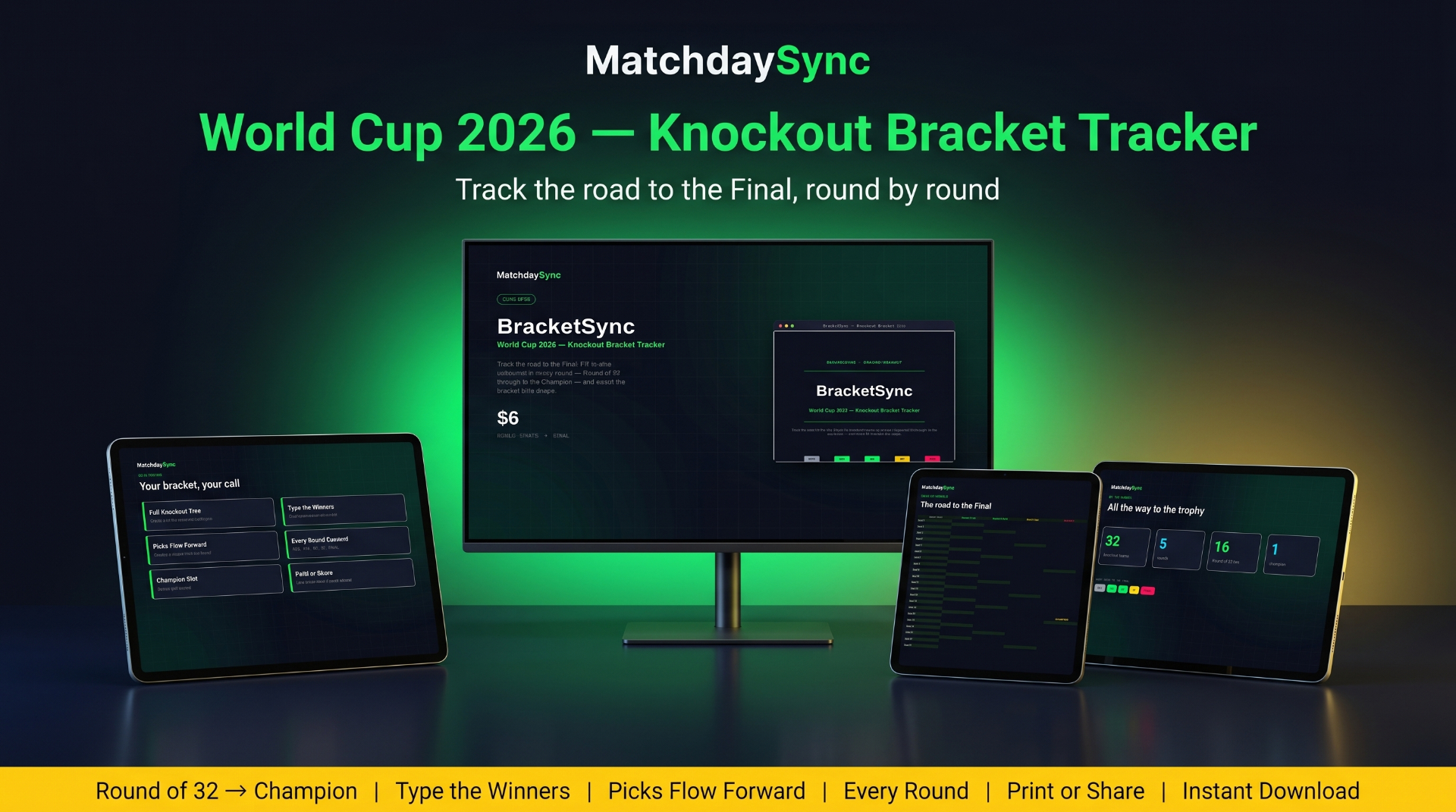 BracketSync — World Cup 2026 Predictor & Wall Bracket