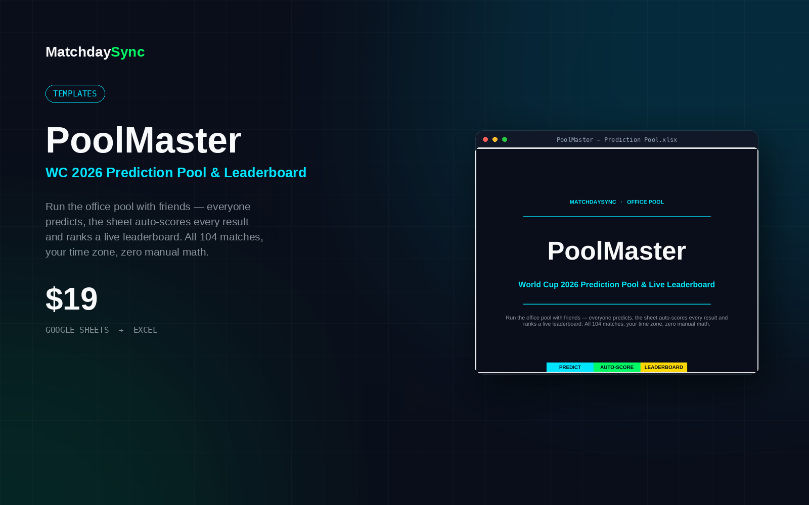 PoolMaster — World Cup 2026 Office Pool & Predictor — view 2
