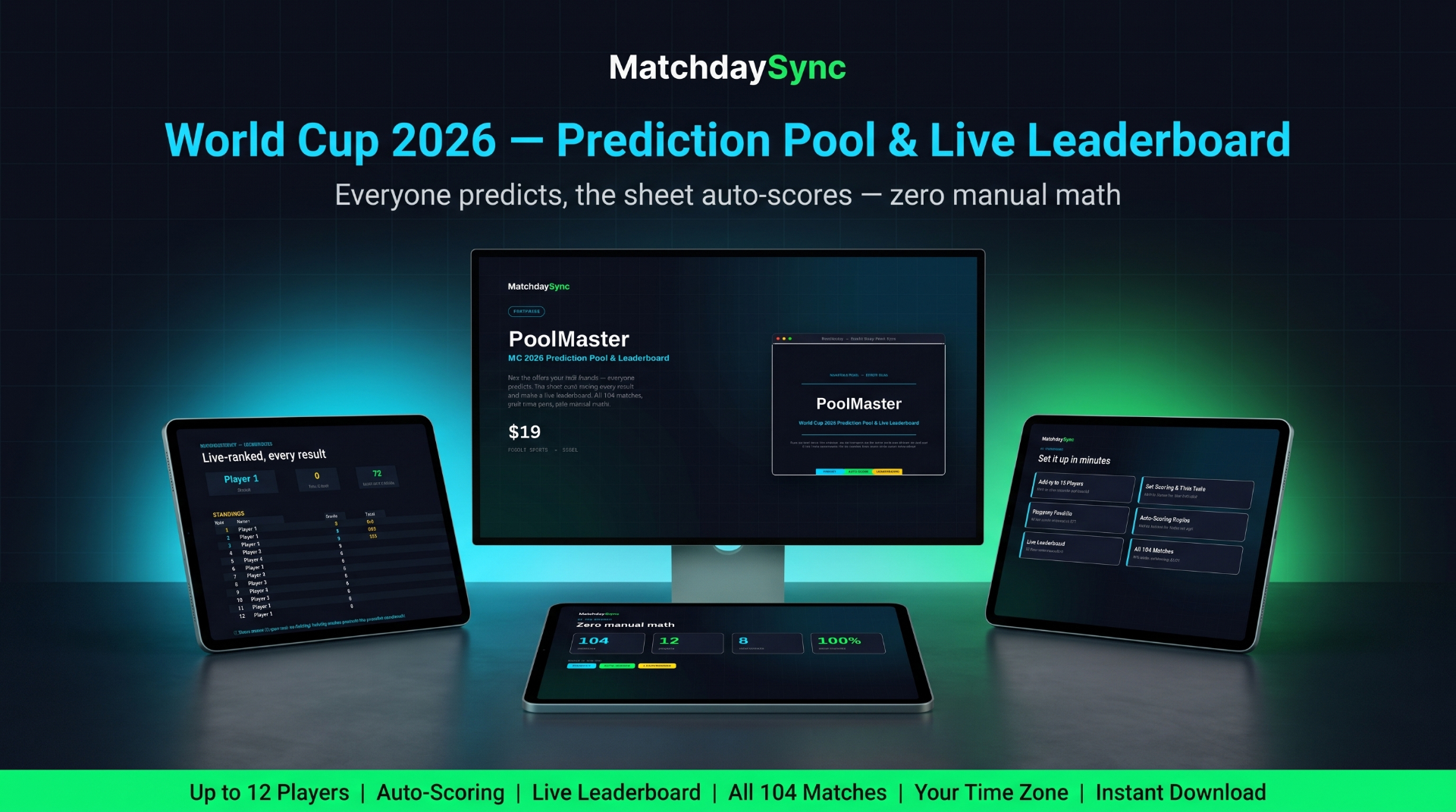 PoolMaster — World Cup 2026 Office Pool & Predictor