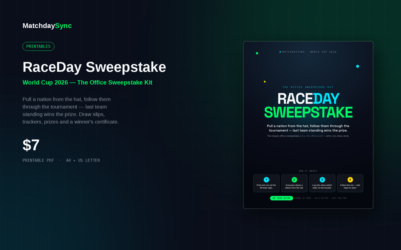 RaceDay — World Cup 2026 Sweepstake Kit — view 2