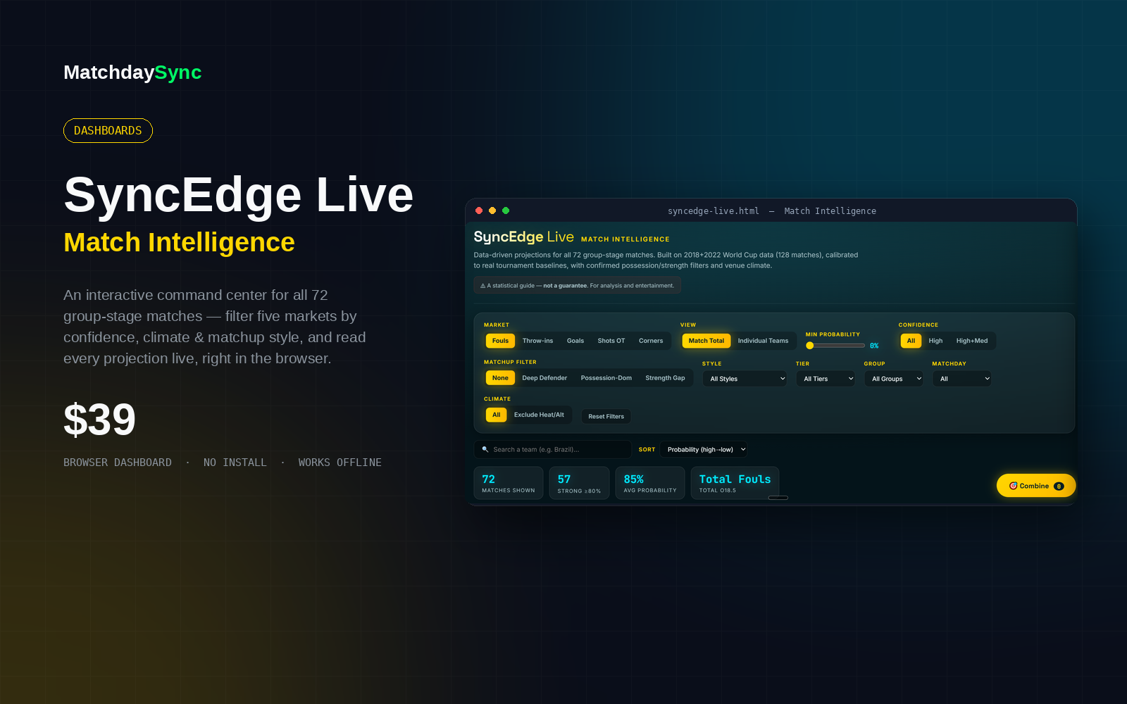 SyncEdge Live — Interactive Match Dashboard — view 2