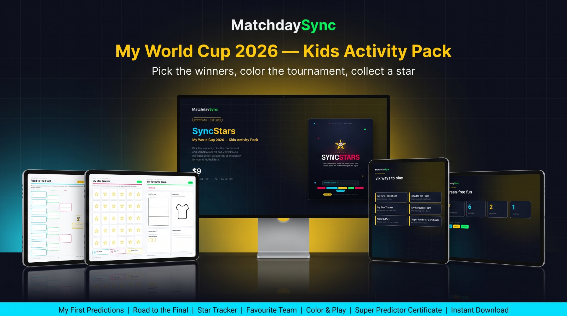 SyncStars — World Cup 2026 Kids Activity Pack